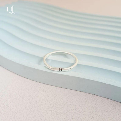 Personalized Inital Alphabet Stacking Ring