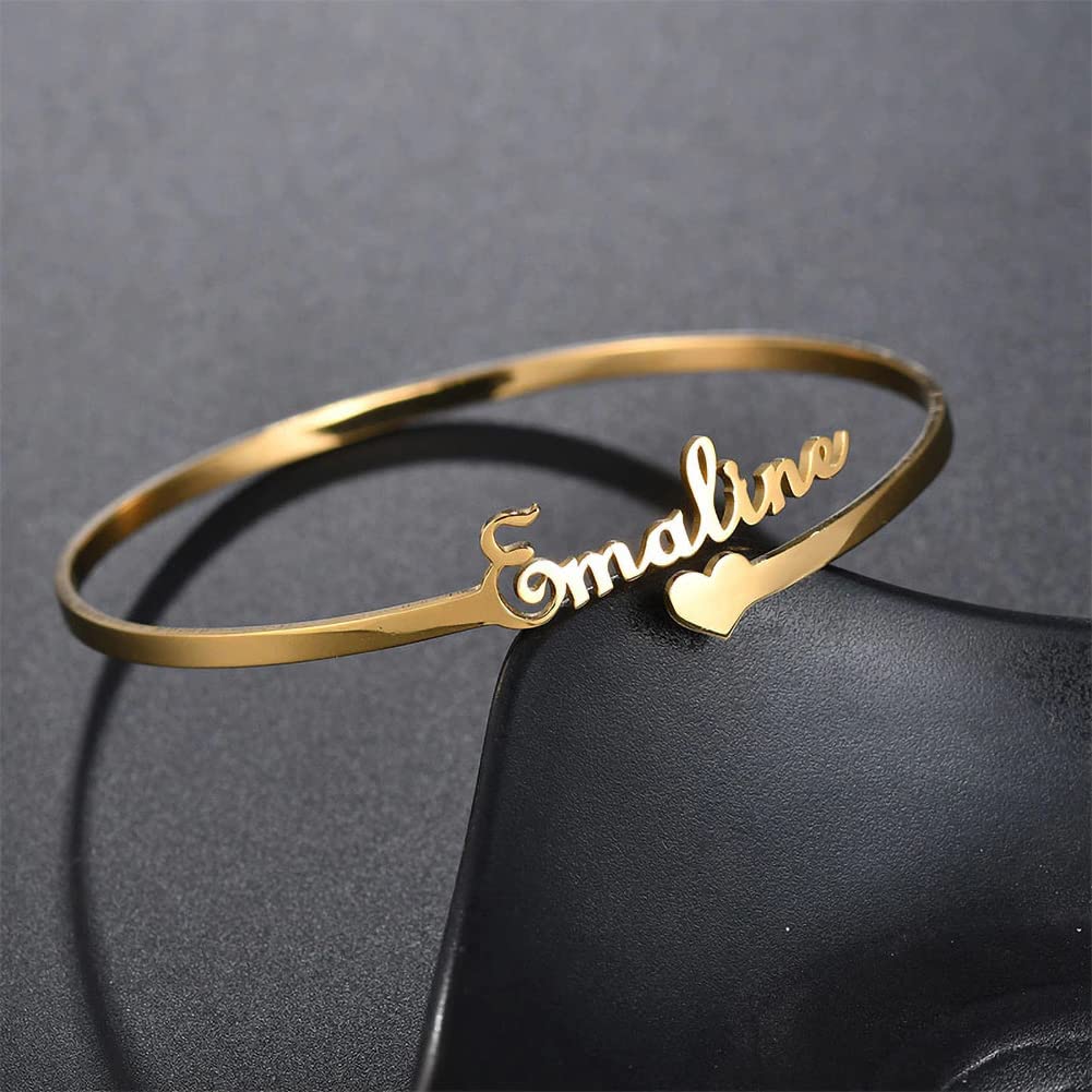 Antique Accessories Personalized Heart Symbol Bangle