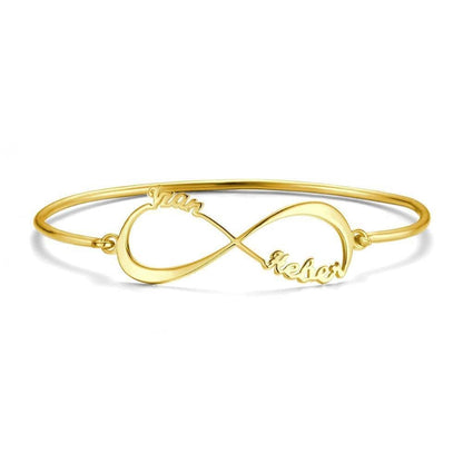AntiqueAccesories golden Name Cuff Bangle